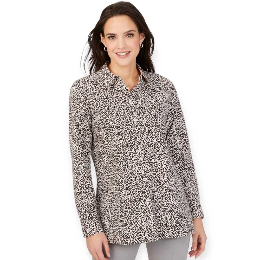Foxcroft Luxe Leopard Long Sleeve Tunics - Picture 2 of 16